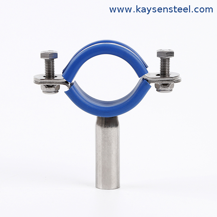 Sanitary Pipe Support with Blue Rubber Insert - Buy Sanitary Pipe ...